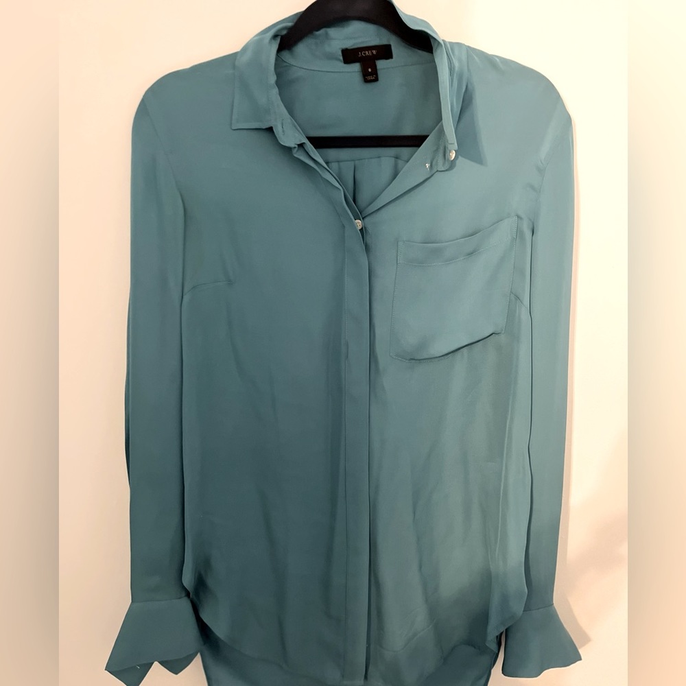 J CREW - Teal Blouse